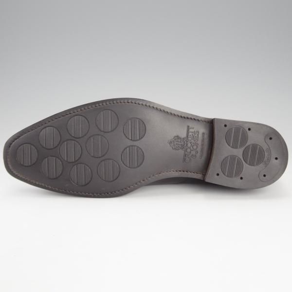 極美品★クロケット&ジョーンズ 6E【定価￥86,900-★HALLAM/348ラスト】ハラム/ストレートチップ/カーフ/黒/メンズ/Crockett&Jones★i867