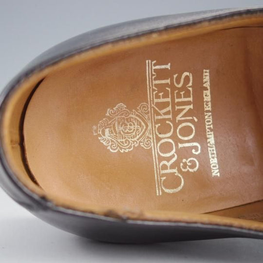 極美品★クロケット&ジョーンズ 6E【定価￥86,900-★HALLAM/348ラスト】ハラム/ストレートチップ/カーフ/黒/メンズ/Crockett&Jones★i867