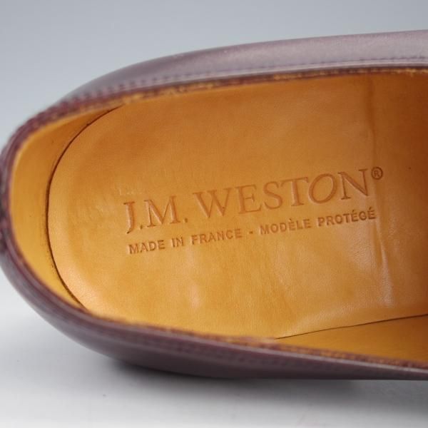 美品★J.M.ウエストン 7D【現行定価17万円程度★フローラライン/529】モンクストラップ/カーフ/赤茶/メンズ/Weston/ウェストン★i870