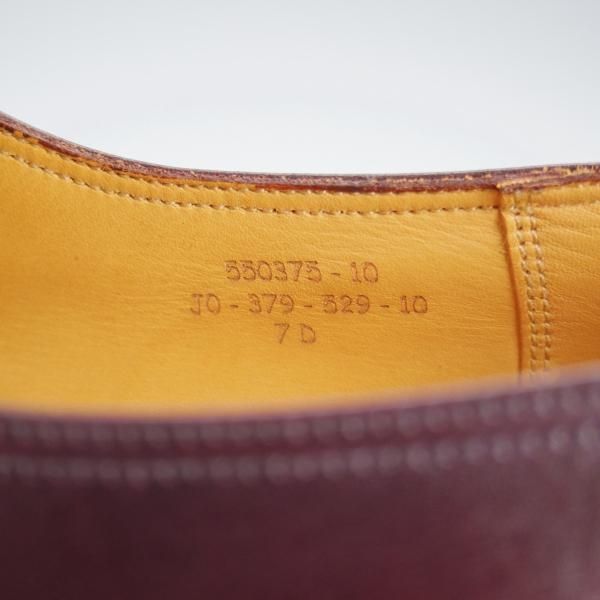美品★J.M.ウエストン 7D【現行定価17万円程度★フローラライン/529】モンクストラップ/カーフ/赤茶/メンズ/Weston/ウェストン★i870