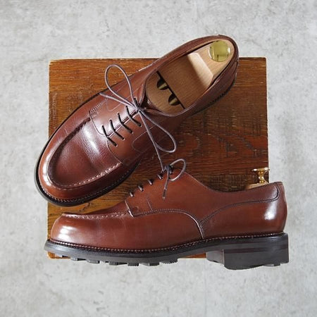 ★J.M.ウエストン 6E【現行定価￥143,000-★ゴルフ/GOLF】641/旧ロゴ/ヴィンテージ/31ラスト/Uチップ/カーフ/茶/Weston/ウェストン★i872