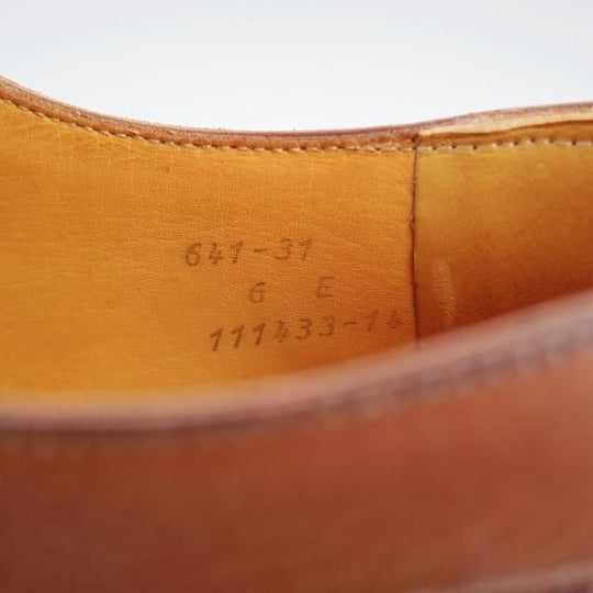 ★J.M.ウエストン 6E【現行定価￥143,000-★ゴルフ/GOLF】641/旧ロゴ/ヴィンテージ/31ラスト/Uチップ/カーフ/茶/Weston/ウェストン★i872