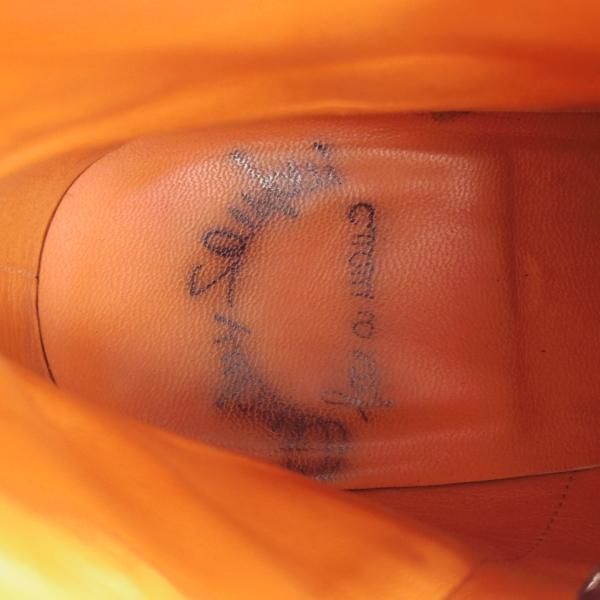 極上★(伊)サントーニ SIZE 6【定価10万円以上★ジョッパーブーツ風/サイドジップ】11603/濃茶/カーフ/メンズ/Santoni★i877