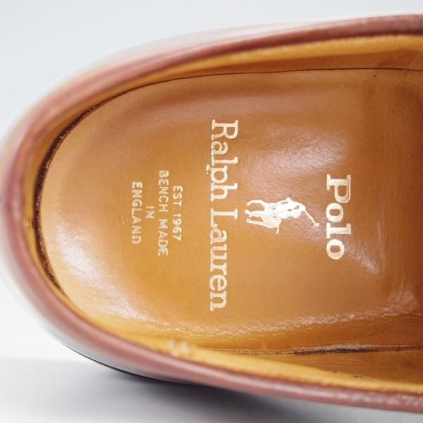 美品★クロケット&ジョーンズ UK7.5/US8E【貴重★コードバン/茶/ラルフローレン別注】プレーントゥ/Ralph Lauren/Crockett&Jones★i879