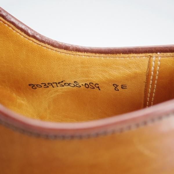 クロケット&ジョーンズ UK7.5/US8E【コードバン/茶/プレーントゥ