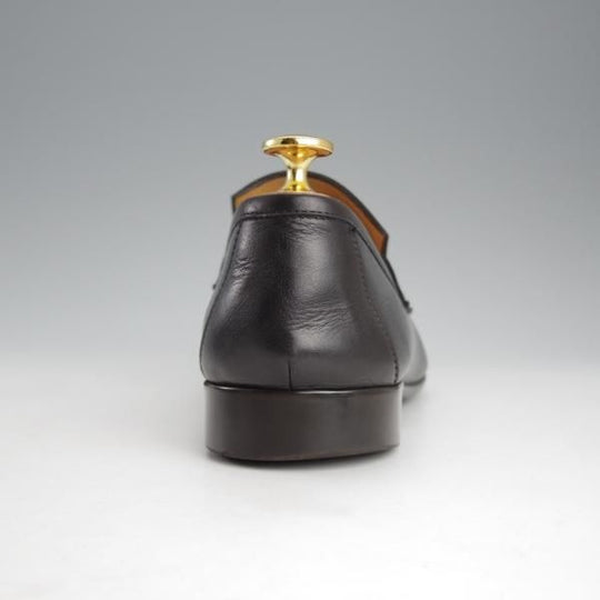 極上★(伊製)HERMES/エルメス SIZE 40【定価10万円以上★コインローファー/黒】カーフ/メンズ★i880