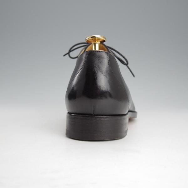 極美品★(伊製)HERMES/エルメス SIZE 40【定価10万円以上★プレーントゥ/黒】ダービーシューズ/カーフ/メンズ★i881
