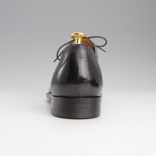 極美品★(伊製)HERMES/エルメス SIZE 40【定価10万円以上★プレーントゥ/黒】ダービーシューズ/カーフ/メンズ★i881