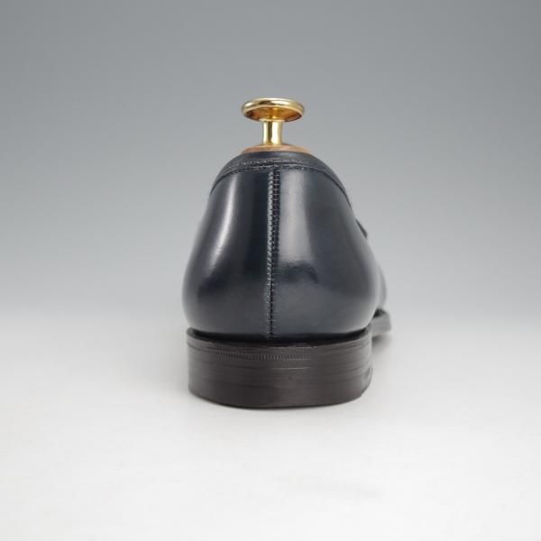 極美品★クロケット&ジョーンズ 6E【定価￥83,600-★BOSTON/ボストン】314ラスト/コインローファー/カーフ/紺/Crockett&Jones★i882