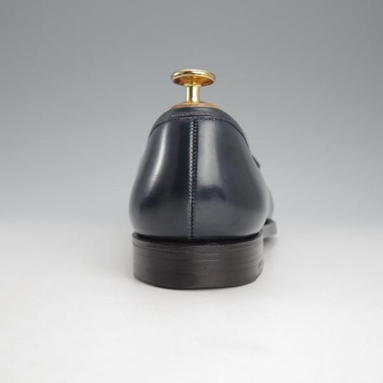 極美品★クロケット&ジョーンズ 6E【定価￥83,600-★BOSTON/ボストン】314ラスト/コインローファー/カーフ/紺/Crockett&Jones★i882