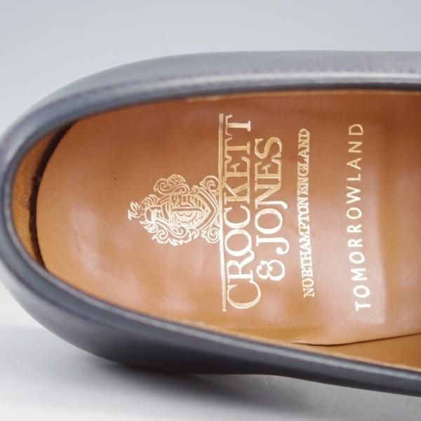 極美品★クロケット&ジョーンズ 6E【定価￥83,600-★BOSTON/ボストン】314ラスト/コインローファー/カーフ/紺/Crockett&Jones★i882