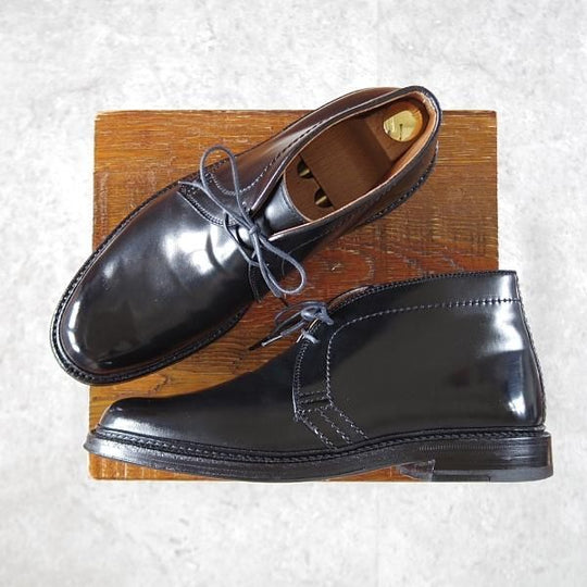 極美品★オールデン 6.5C【定価￥189,200-★コードバン仕様/1340】バリーラスト/チャッカブーツ/黒/メンズ/Alden★i883