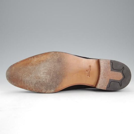 極美品★ジョンロブ 8E【現行定価￥195,800-★CITY 2/シティ/7000ラスト】ストレートチップ/スエード/黒/メンズ/JOHN LOBB★i884