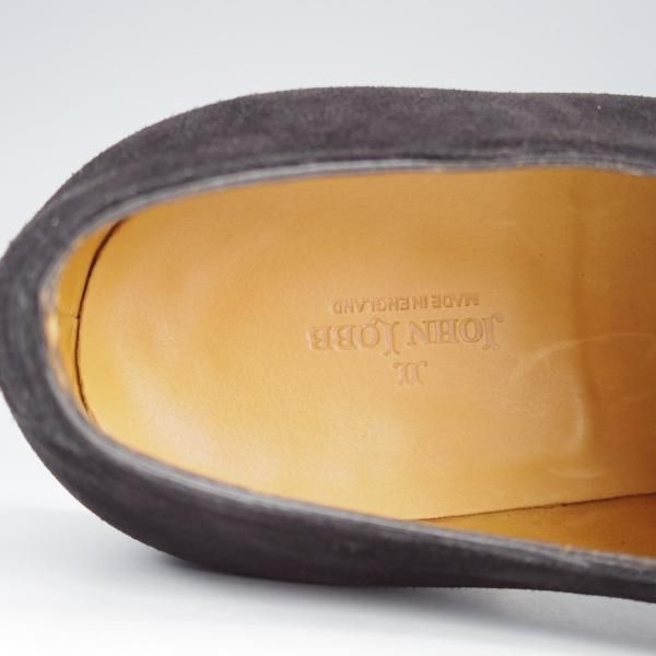 極美品★ジョンロブ 8E【現行定価￥195,800-★CITY 2/シティ/7000ラスト】ストレートチップ/スエード/黒/メンズ/JOHN LOBB★i884