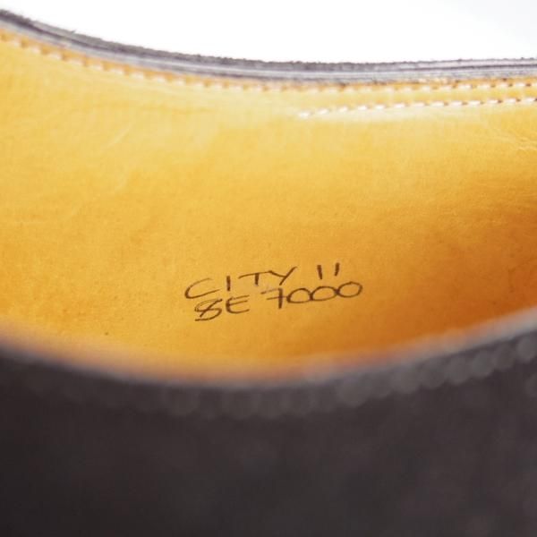 極美品★ジョンロブ 8E【現行定価￥195,800-★CITY 2/シティ/7000ラスト】ストレートチップ/スエード/黒/メンズ/JOHN LOBB★i884