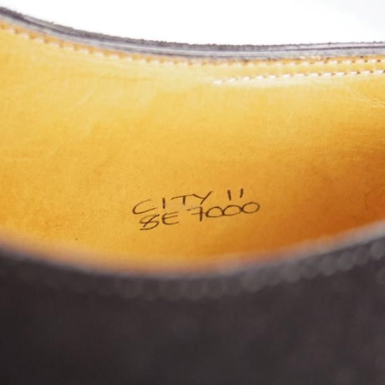 極美品★ジョンロブ 8E【現行定価￥195,800-★CITY 2/シティ/7000ラスト】ストレートチップ/スエード/黒/メンズ/JOHN LOBB★i884