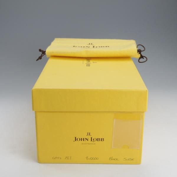極美品★ジョンロブ 8E【現行定価￥195,800-★CITY 2/シティ/7000ラスト】ストレートチップ/スエード/黒/メンズ/JOHN LOBB★i884