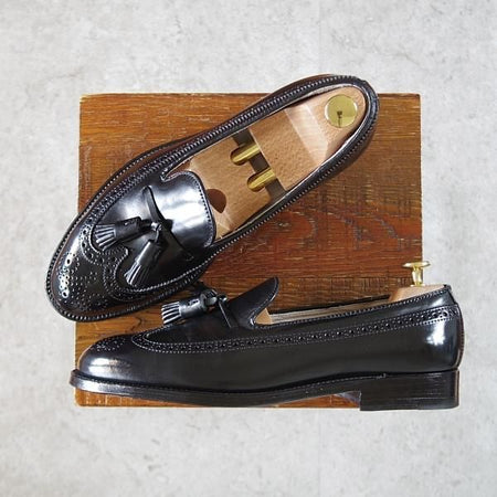 ★オールデン 7.5D【現行定価17万円程度★コードバン仕様/ユナイテッドアローズ別注】3906/タッセルローファー/黒/Alden★i885