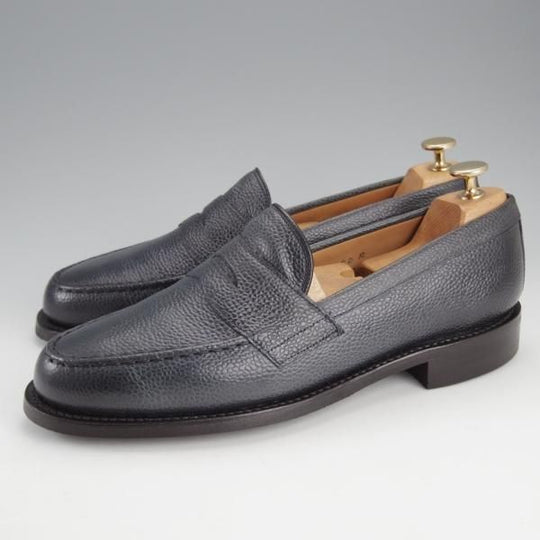 極美品★(英)チーニー 8F【定価￥82,500-★ダイナイトソール仕様/HOWARD R】5203ラスト/コインローファー/紺/メンズ/CHEANEY★i886