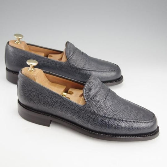 極美品★(英)チーニー 8F【定価￥82,500-★ダイナイトソール仕様/HOWARD R】5203ラスト/コインローファー/紺/メンズ/CHEANEY★i886