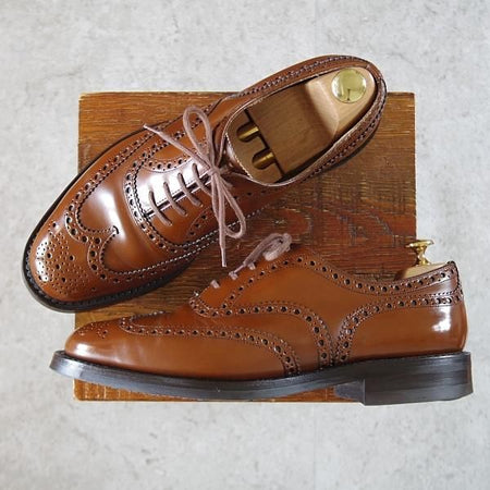 極美品★チャーチ 90F/UK9【現行定価￥176,000-★ダイナイトソール仕様/BURWOOD R】バーウッド/81ラスト/フルブローグ/Church's★i887