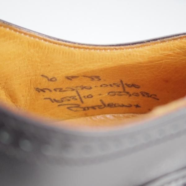 極美品★チャーチ 70F/UK7【旧チャーチ★73ラスト/3都市ロゴ/Bordeaux】フルブローグ/カーフ/黒/メンズ/Church's★i889