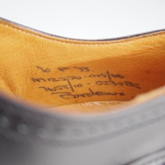 極美品★チャーチ 70F/UK7【旧チャーチ★73ラスト/3都市ロゴ/Bordeaux】フルブローグ/カーフ/黒/メンズ/Church's★i889