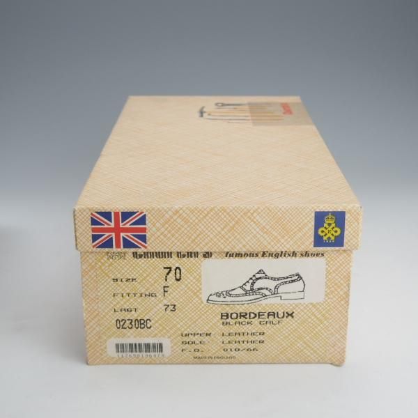 極美品★チャーチ 70F/UK7【旧チャーチ★73ラスト/3都市ロゴ/Bordeaux】フルブローグ/カーフ/黒/メンズ/Church's★i889