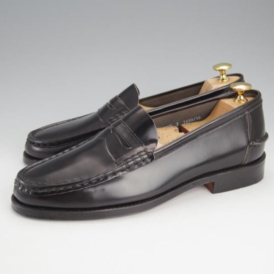 未使用★チャーチ 70F/UK7【旧チャーチ★ブックバインダーカーフ/LICHFIELD】96ラスト/コインローファー/黒/メンズ/Church's★i894