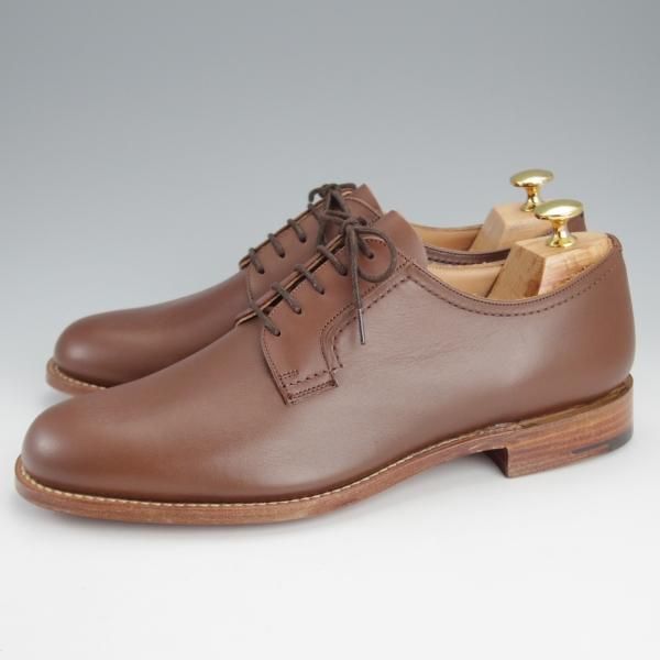 未使用★チャーチ 80F/UK8【シャノンと同じ103ラスト★プレーントゥ/5都市ロゴ】BARKSON/カーフ/茶/WALNUT/メンズ/Church's★i896