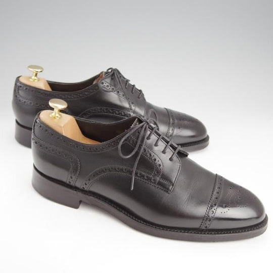 極美品★(英)チーニー 8.5F【定価￥63,720-★セミブローグ/KINGS CLIFFE】1886ラスト/カーフ/黒/メンズ/CHEANEY★i898