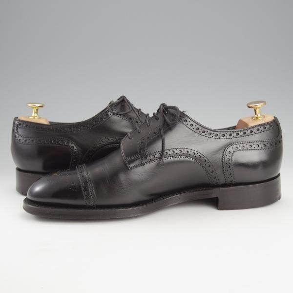 極美品★(英)チーニー 8.5F【定価￥63,720-★セミブローグ/KINGS CLIFFE】1886ラスト/カーフ/黒/メンズ/CHEANEY★i898