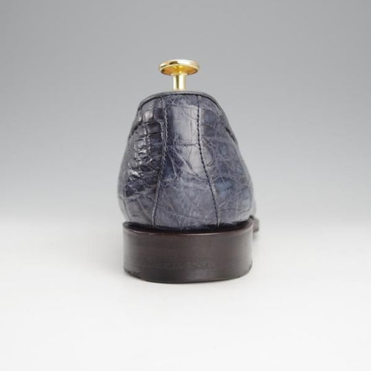 極上★(スペイン製)CARMINA/カルミナ SIZE 8【定価￥165,000-★クロコダイル仕様/タッセルローファー】734/紺/メンズ★i905