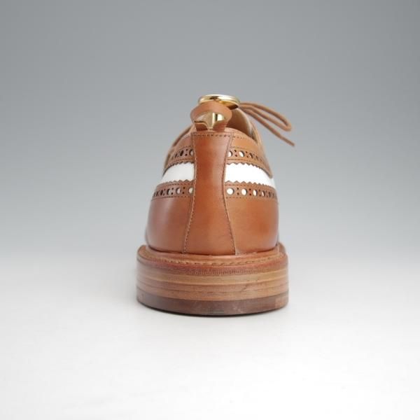 未使用★クロケット&ジョーンズ UK7.5/US8D【貴重★ブラックフリース別注/(米)トムブラウン監修】茶×白/ブルックスブラザーズ★i909