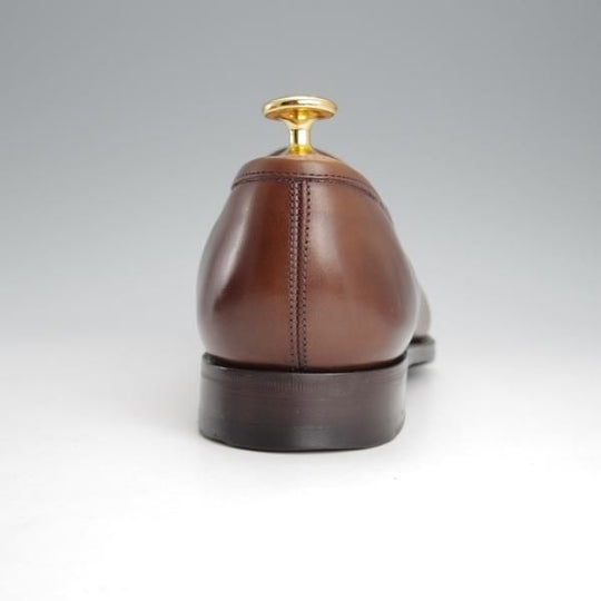 美品★エドワードグリーン 5.5E【定価￥185,900-★ピカデリー/PICCADILLY】184ラスト/コインローファー/カーフ/茶/EDWARD GREEN★i911