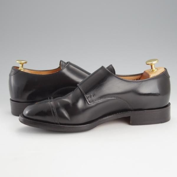 極上★(英)SANDERS/サンダース(レディース) SIZE 5【★ダブルモンク/1055B】ポリッシュレザー/黒★i912