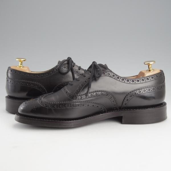 極美品★チャーチ 75F/UK7.5【定価￥160,600-★ダイナイトソール仕様/BURWOOD R】バーウッド/81ラスト/フルブローグ/黒/Church's★i913