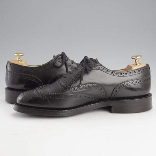 極美品★チャーチ 75F/UK7.5【定価￥160,600-★ダイナイトソール仕様/BURWOOD R】バーウッド/81ラスト/フルブローグ/黒/Church's★i913