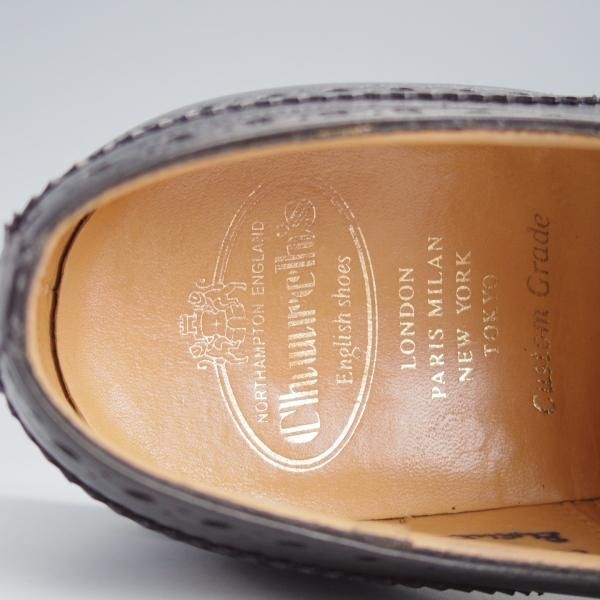 極美品★チャーチ 75F/UK7.5【定価￥160,600-★ダイナイトソール仕様/BURWOOD R】バーウッド/81ラスト/フルブローグ/黒/Church's★i913