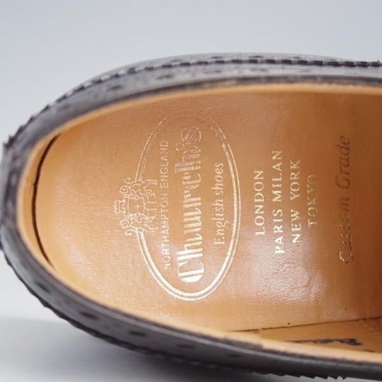 極美品★チャーチ 75F/UK7.5【定価￥160,600-★ダイナイトソール仕様/BURWOOD R】バーウッド/81ラスト/フルブローグ/黒/Church's★i913