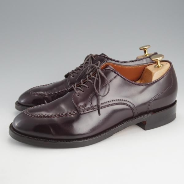 極美品★オールデン 7.5D【定価￥173,800-★コードバン仕様/モディファイドラスト】54038/Uチップ/バーガンディー/#8/赤茶/Alden★i914