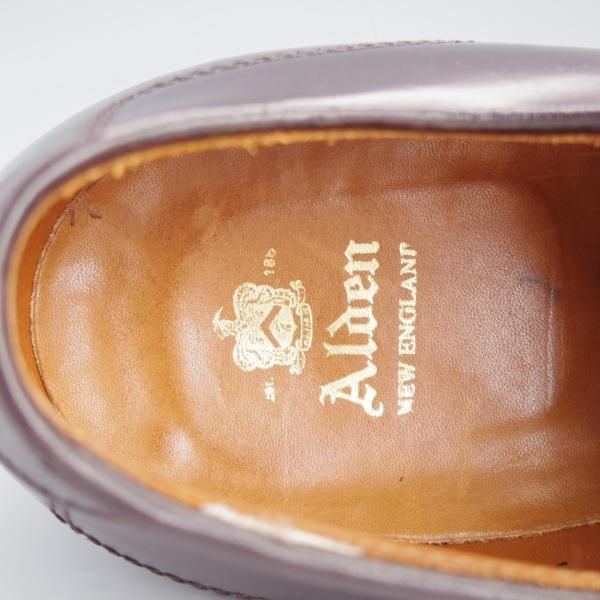 極美品★オールデン 7.5D【定価￥173,800-★コードバン仕様/モディファイドラスト】54038/Uチップ/バーガンディー/#8/赤茶/Alden★i914