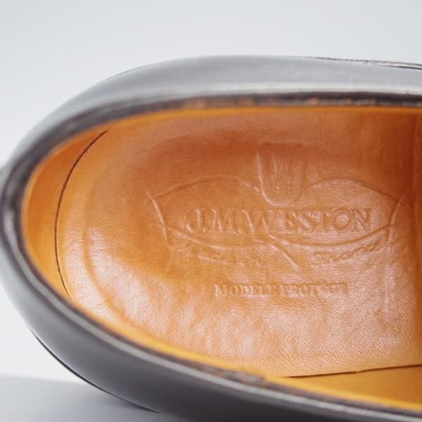 J.M.ウエストン 6E【貴重★旧ロゴ/592/プレーントゥ】26ラスト/ヴィンテージ/カーフ/黒/メンズ/Weston/ウェストン★l076-5.7 jm weston 6の通販