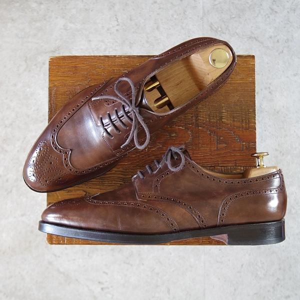 極上★ジョンロブ 8.5E【貴重★8695ラスト/DARBY 2/ミュージアムカーフ】ダービー/フルブローグ/パリジャンブラウン/JOHN LOBB★i918