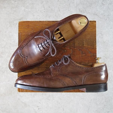 極上★ジョンロブ 8.5E【貴重★8695ラスト/DARBY 2/ミュージアムカーフ】ダービー/フルブローグ/パリジャンブラウン/JOHN LOBB★i918
