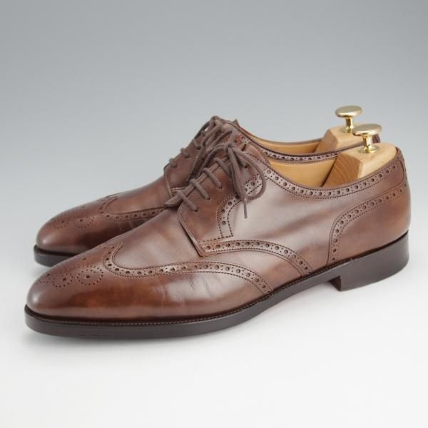 極上★ジョンロブ 8.5E【貴重★8695ラスト/DARBY 2/ミュージアムカーフ】ダービー/フルブローグ/パリジャンブラウン/JOHN LOBB★i918