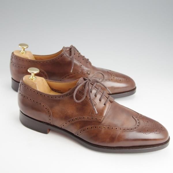 極上★ジョンロブ 8.5E【貴重★8695ラスト/DARBY 2/ミュージアムカーフ】ダービー/フルブローグ/パリジャンブラウン/JOHN LOBB★i918