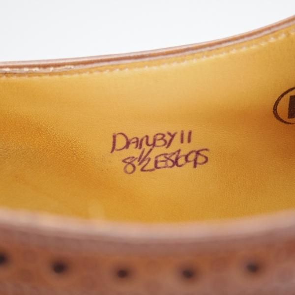 極上★ジョンロブ 8.5E【貴重★8695ラスト/DARBY 2/ミュージアムカーフ】ダービー/フルブローグ/パリジャンブラウン/JOHN LOBB★i918