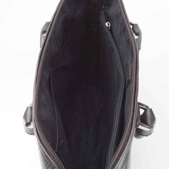美品★(伊)SERAPIAN/セラピアン【定価15万円以上★サフィアーノレザー/ブリーフケース】バッグ/メンズ/ビジネス/濃茶/革/鞄★N5839