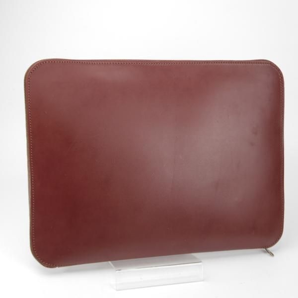 ★(英)パップワース/PAPWORTH製【★Peal&co/ブルックスブラザーズ別注】クラッチバッグ/メンズ&レディース/ビジネス/バッグ/茶/革/鞄★N5841